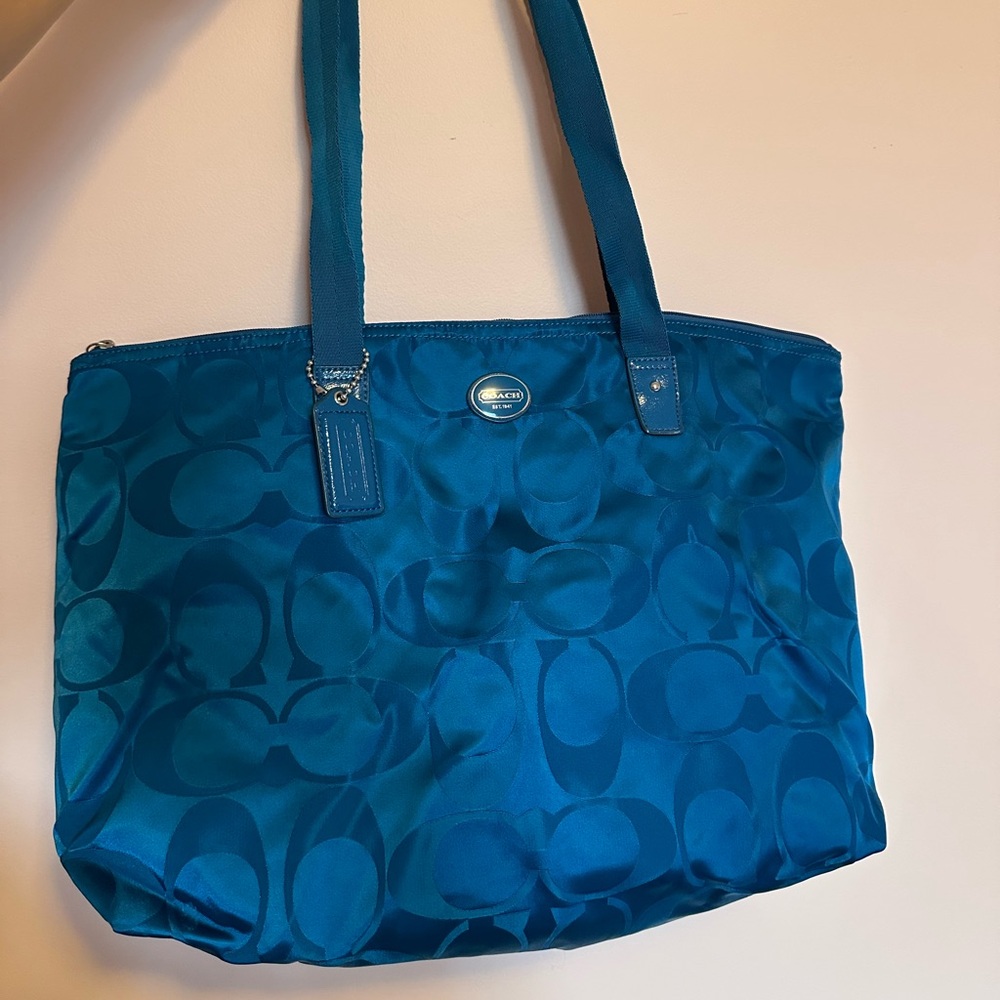 Coach Signature Tote Bag in Teal